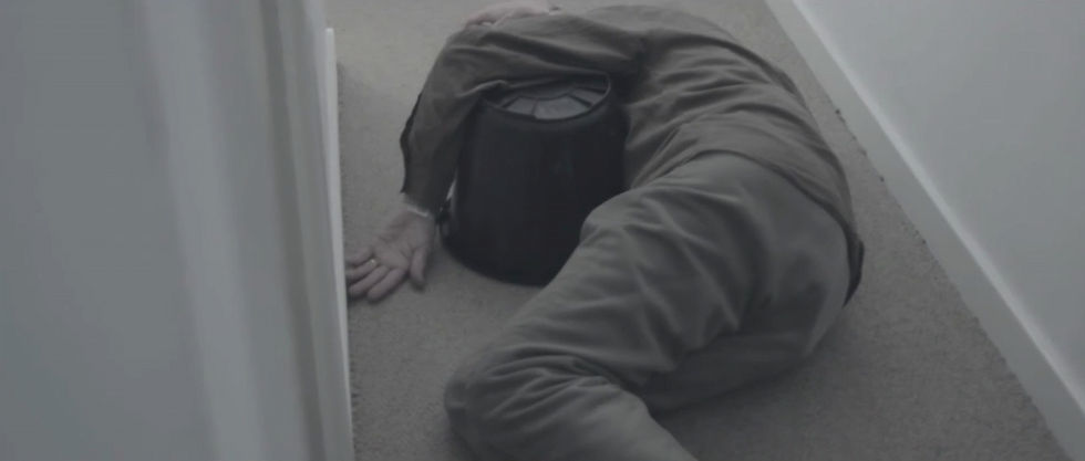 The woeful old man in 'For Arthur' collapses after successfully failing to kick the bucket.