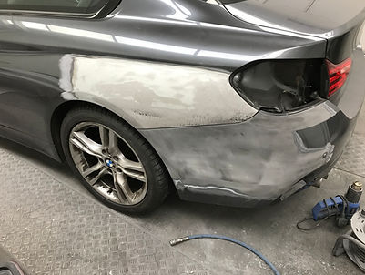During dent repair