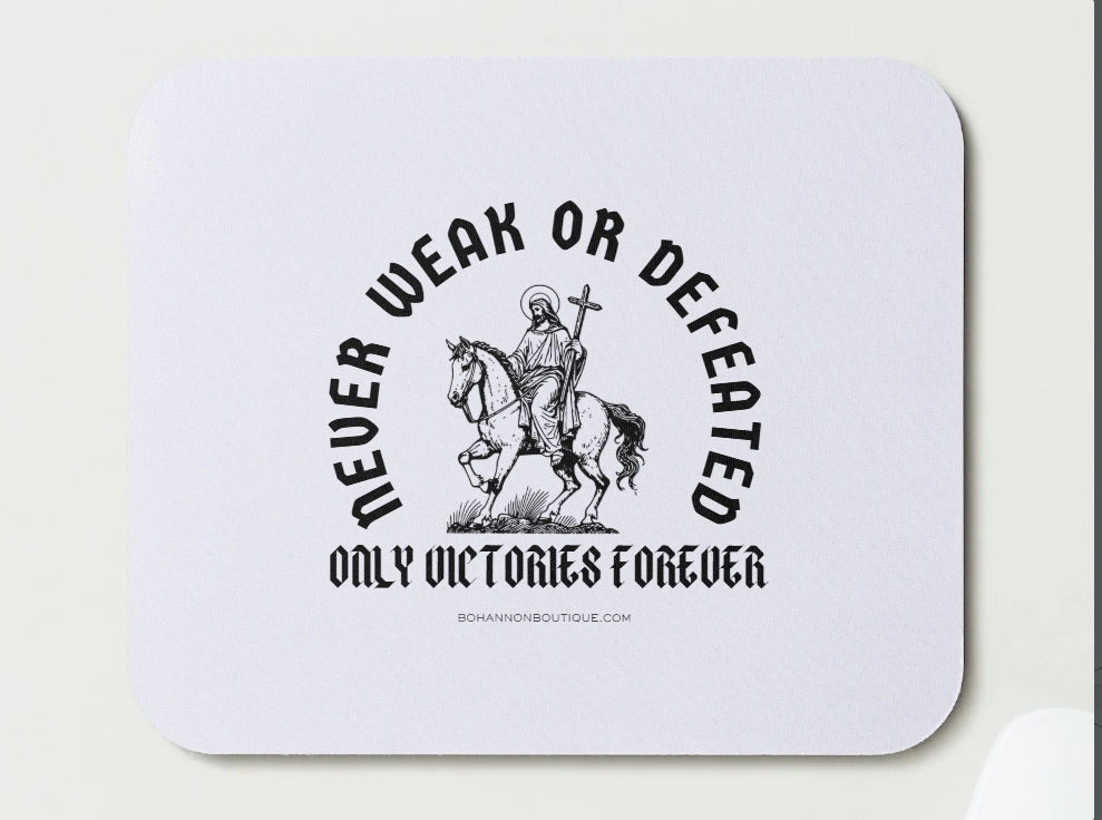 Never Defeated Mousepad