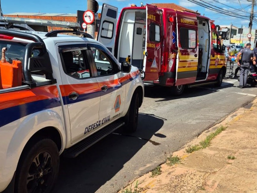 Homem é socorrido após ser atropelado por moto na Dante Delmanto em Botucatu