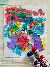 Happy Holi! Cut-and-Paste Card & Activities