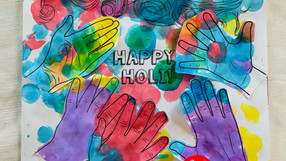 Happy Holi! Cut-and-Paste Card & Activities