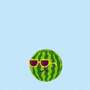 gif animation with a watermelon