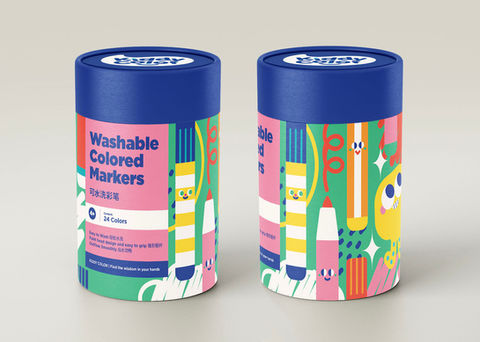 packaging design, kids craft brand Kiddy Color