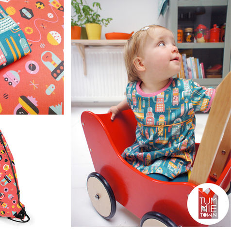 Tummie town graphic kids fabrics