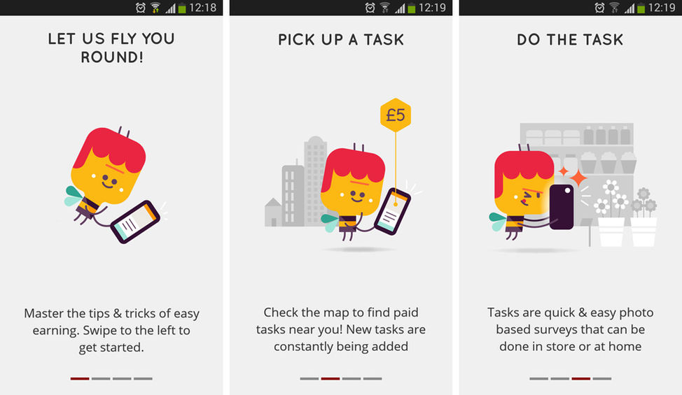 mobile app character