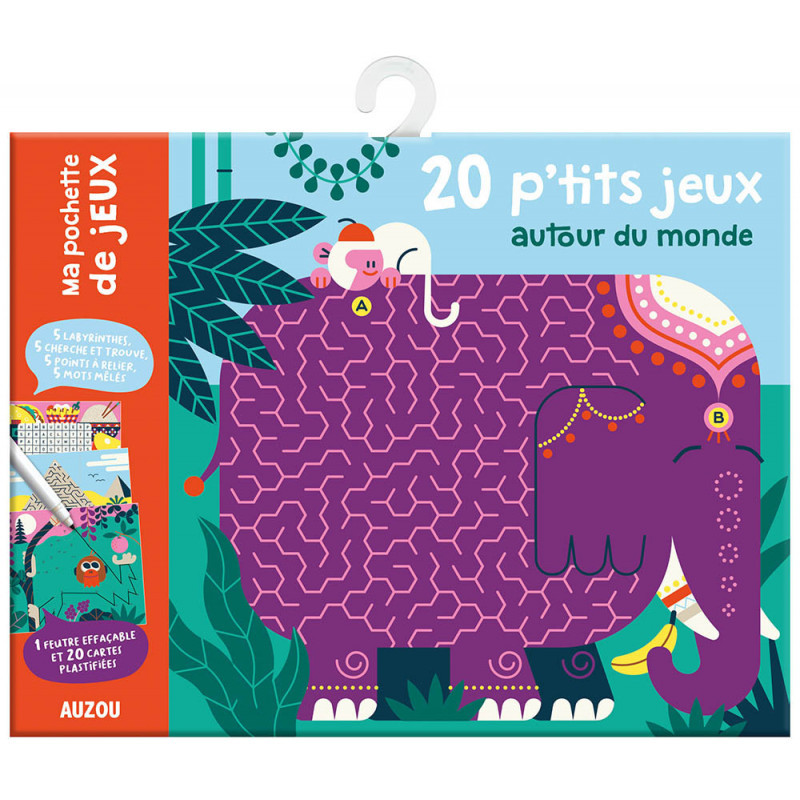 Auzou kids travel games illustration loulou and tummie