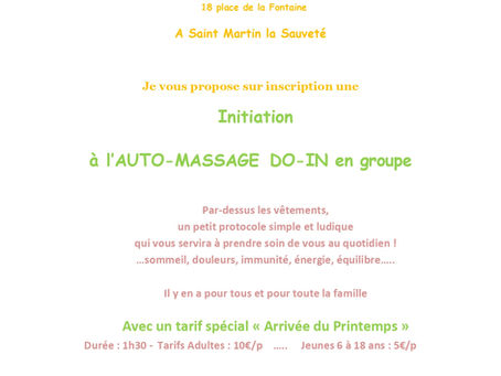 INITIATION à l'automassage DO-IN