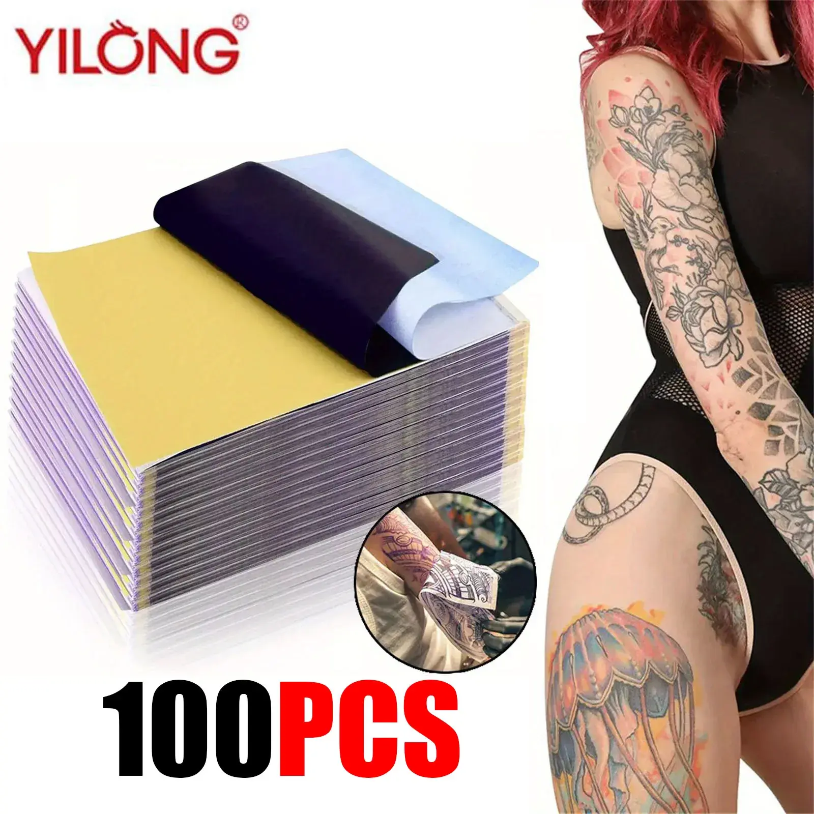 100PCS Professional Tattoo Transfer Papers A4 Tattoo Stencil Paper