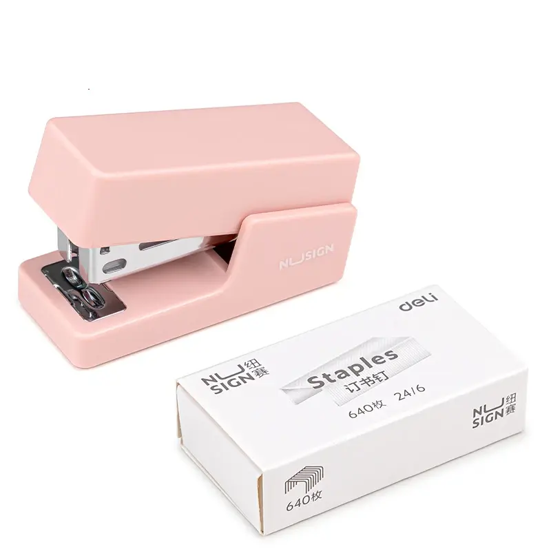 Thumbnail: DELI Mini Stapler Set Portable Color Paper Binding Machine Use 24/6