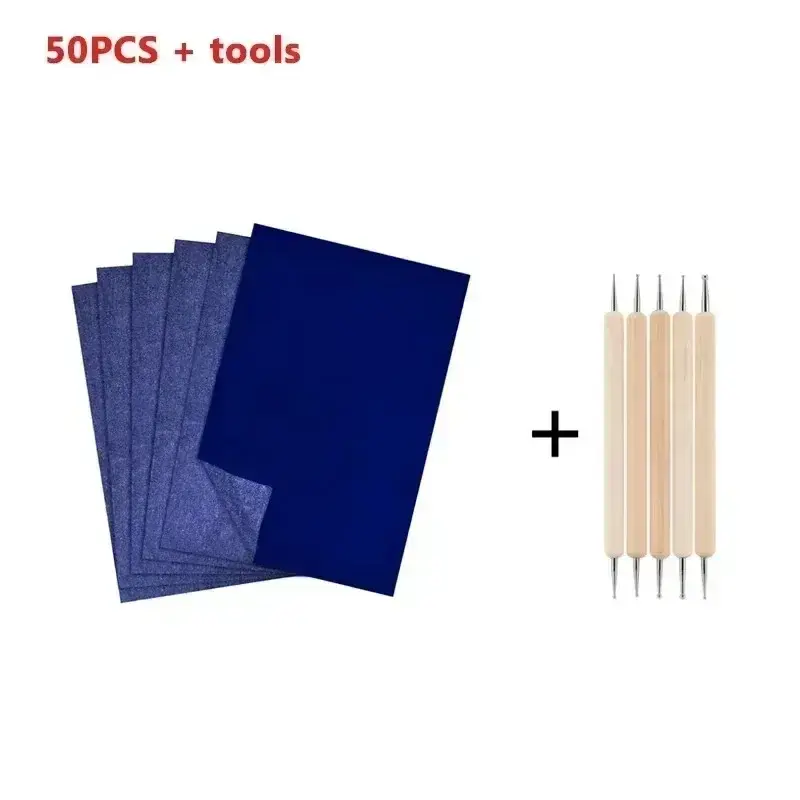 Thumbnail: 50pcs A4 Graphite Transfer Paper Tracing Painting Sheets Copy Graphite