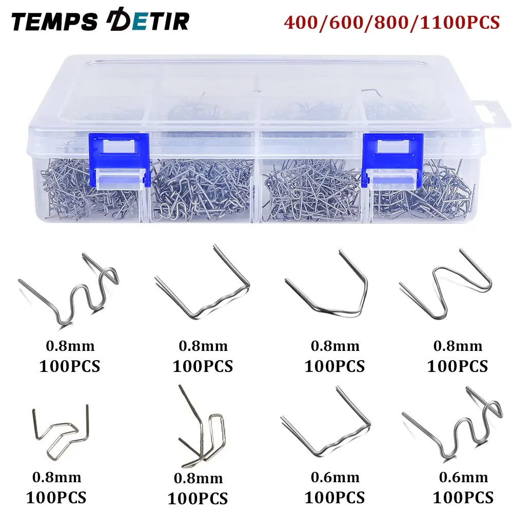 400/600/800/1100pcs Stainless Steel Cut Wave Staples Hot Stapler