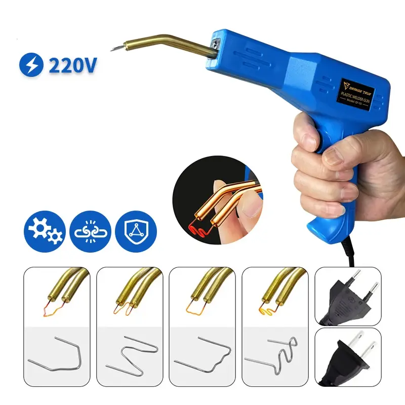 Bumper Repair Torch Kit Plastic Welder Heat Stapler Soldering Iron EU