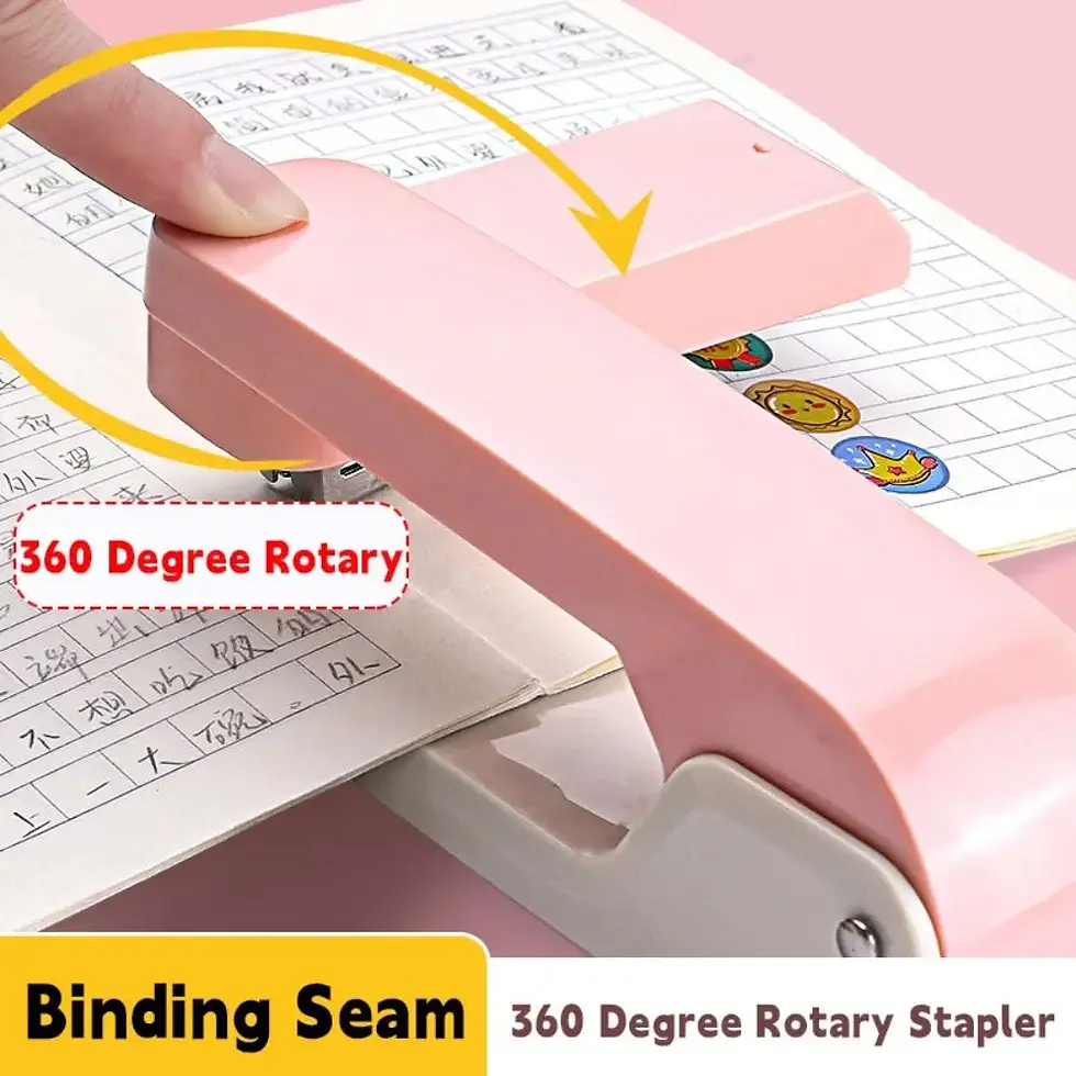 Thumbnail: Multifunctional Metal Stapler Use 24/6 26/6 Staples 360 Degree Rotary