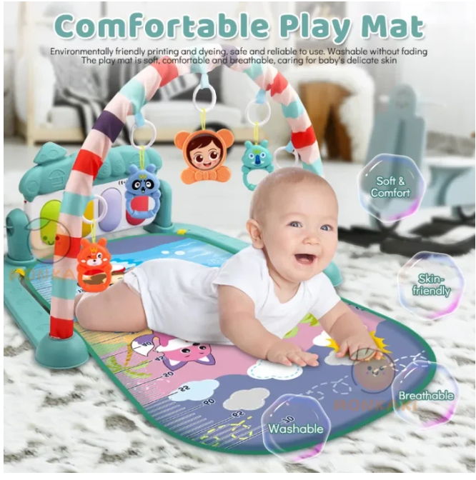 Thumbnail: Baby Playmat with Music Piano Hanging Toys