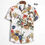 Thumbnail: Hawaiian Summer Beach Button Floral Print Polo Shirt