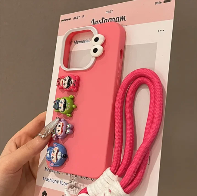 Thumbnail: Labubu 3D Hand Lanyard Case for iPhone