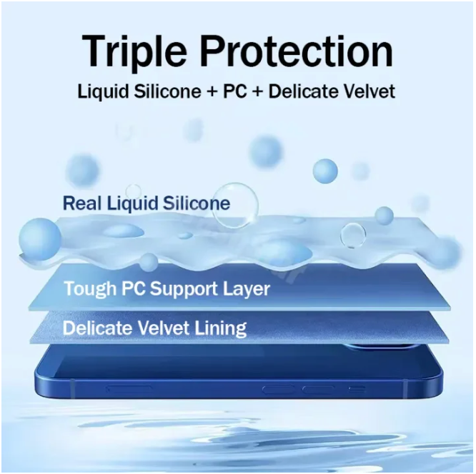 Thumbnail: Liquid Silicone Phone Case With Logo for iPhone