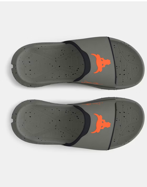 Thumbnail: Unisex Project Rock 3 Slides - Clay Green / Black