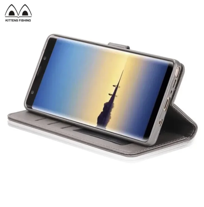 Thumbnail: Galaxy Note 8 Luxury Magnetic Retro Flip Case Leather Phone Cover