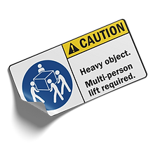 Heavy Object Caution Label