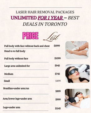 Laser Hair Removal packages