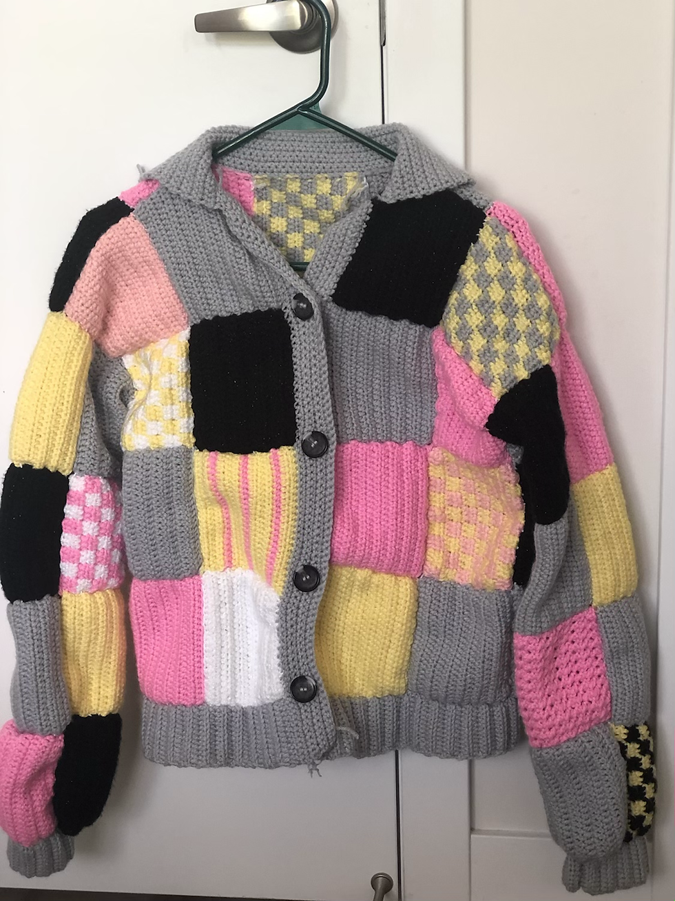 Thumbnail: Patchwork Crochet Cardigan