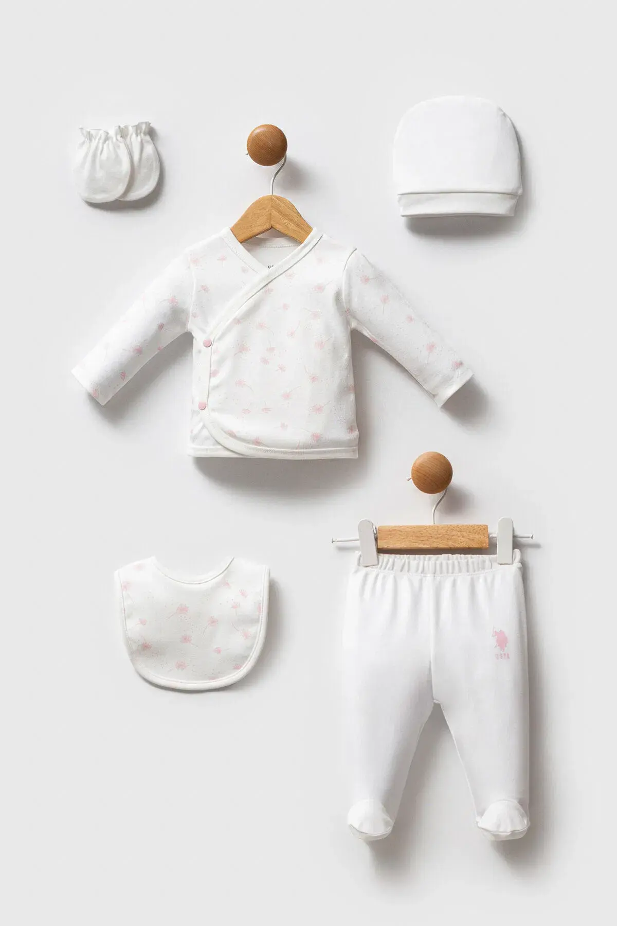 U.S. Polo Assn Kız Bebek Beyaz Hastane Çıkışı