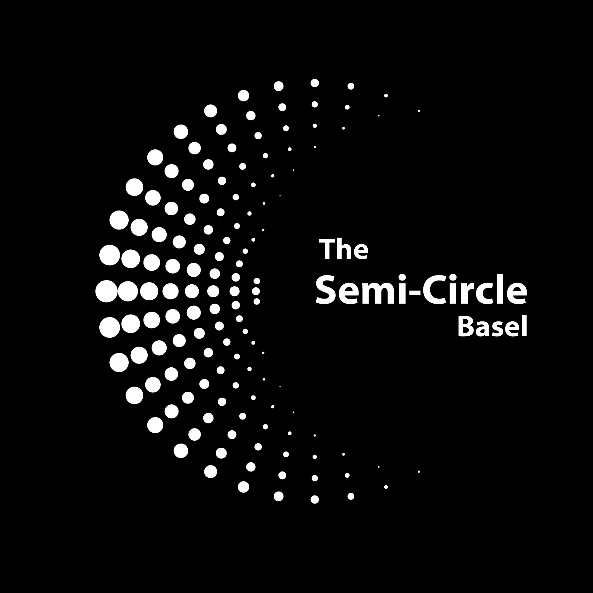 Semi Circle Logo White on Black