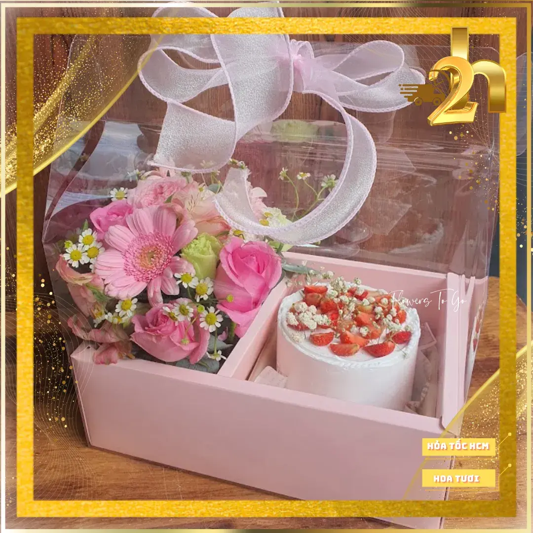 Set Bánh Kem và Hoa Tươi