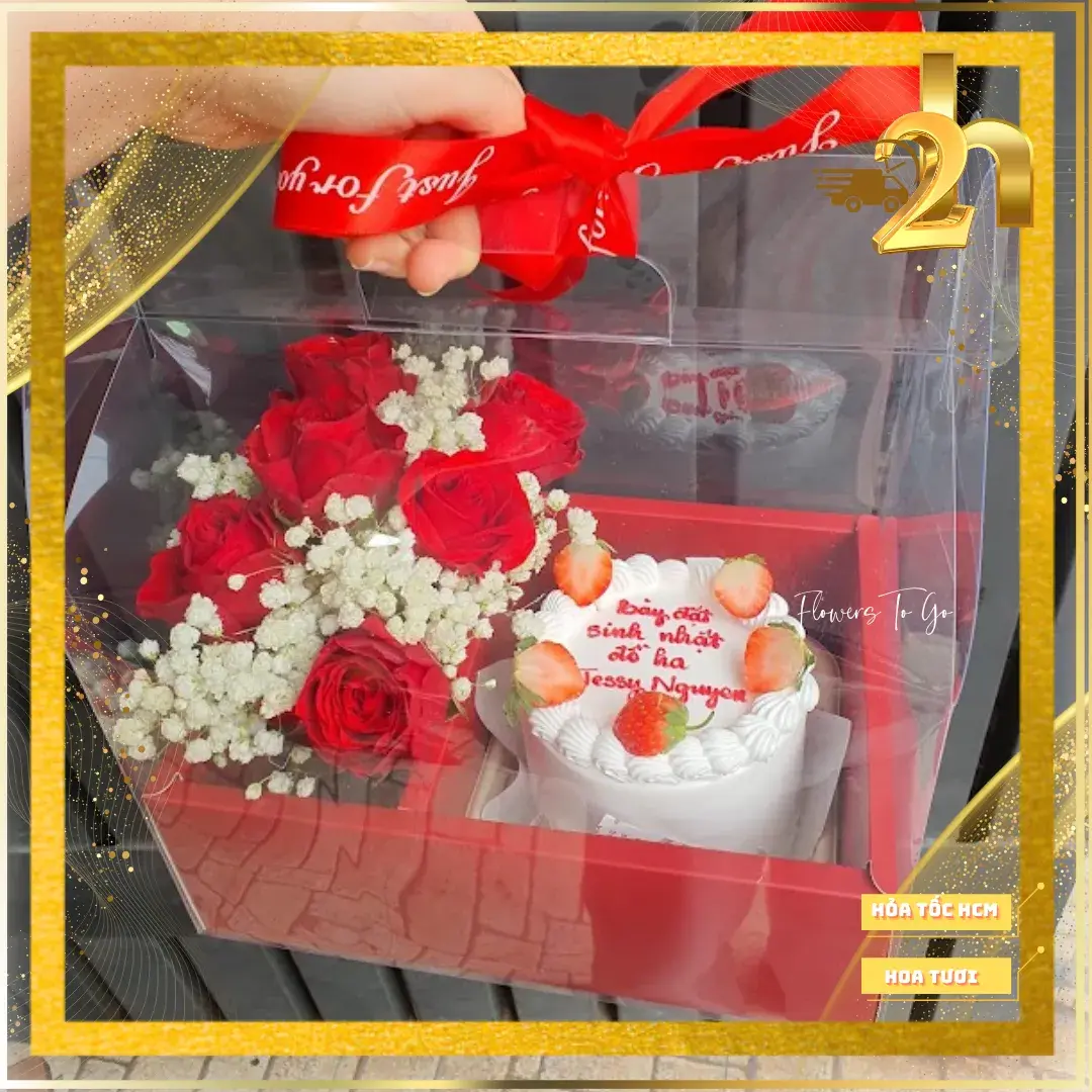 Set Bánh Kem và Hoa Tươi