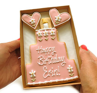 Personalised birthday cake cookie letterbox gift