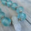 Thumbnail: Large Aqua Recycled Glass Beads & Quartz Necklace