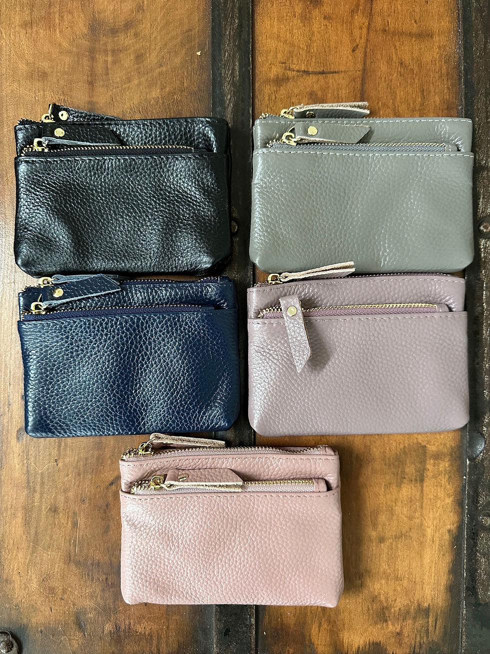 Thumbnail: Large Citrine & Leather Pouch in 5 Colours