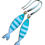 Thumbnail: Medium Enamel Fish Earrings (turquoise/green)