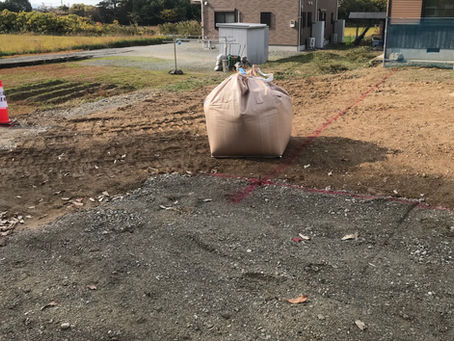 加東市の平屋　基礎工事開始しました。あまり良くない。土質の時は自主的に地盤改良します