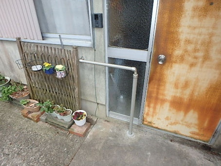 壁支柱混合屋外手すり!