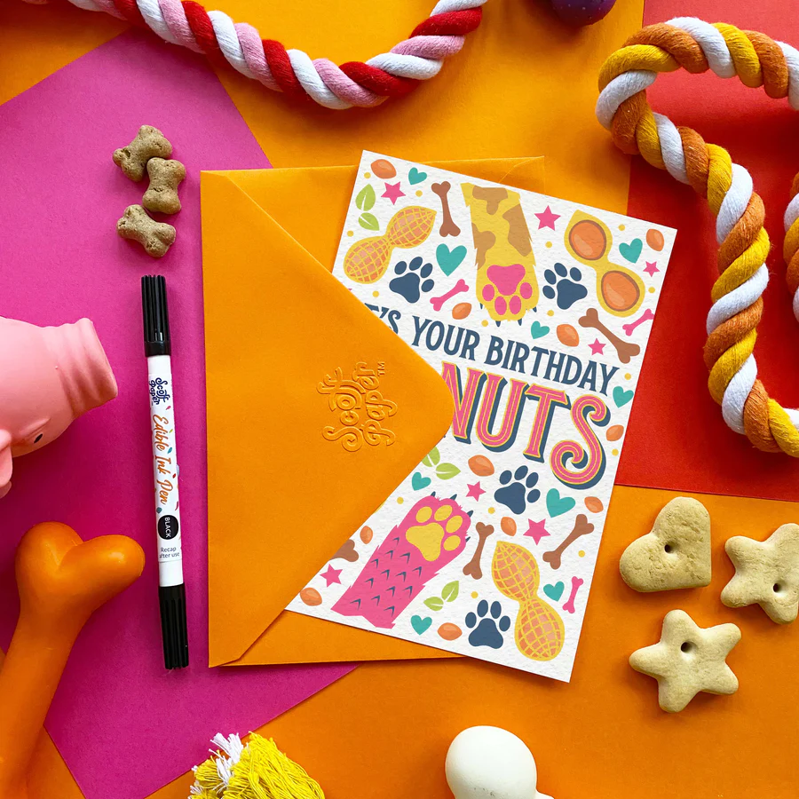 Scoff Paper Birthday Go Nuts! Edible Peanut Butter Card Buddy & Co