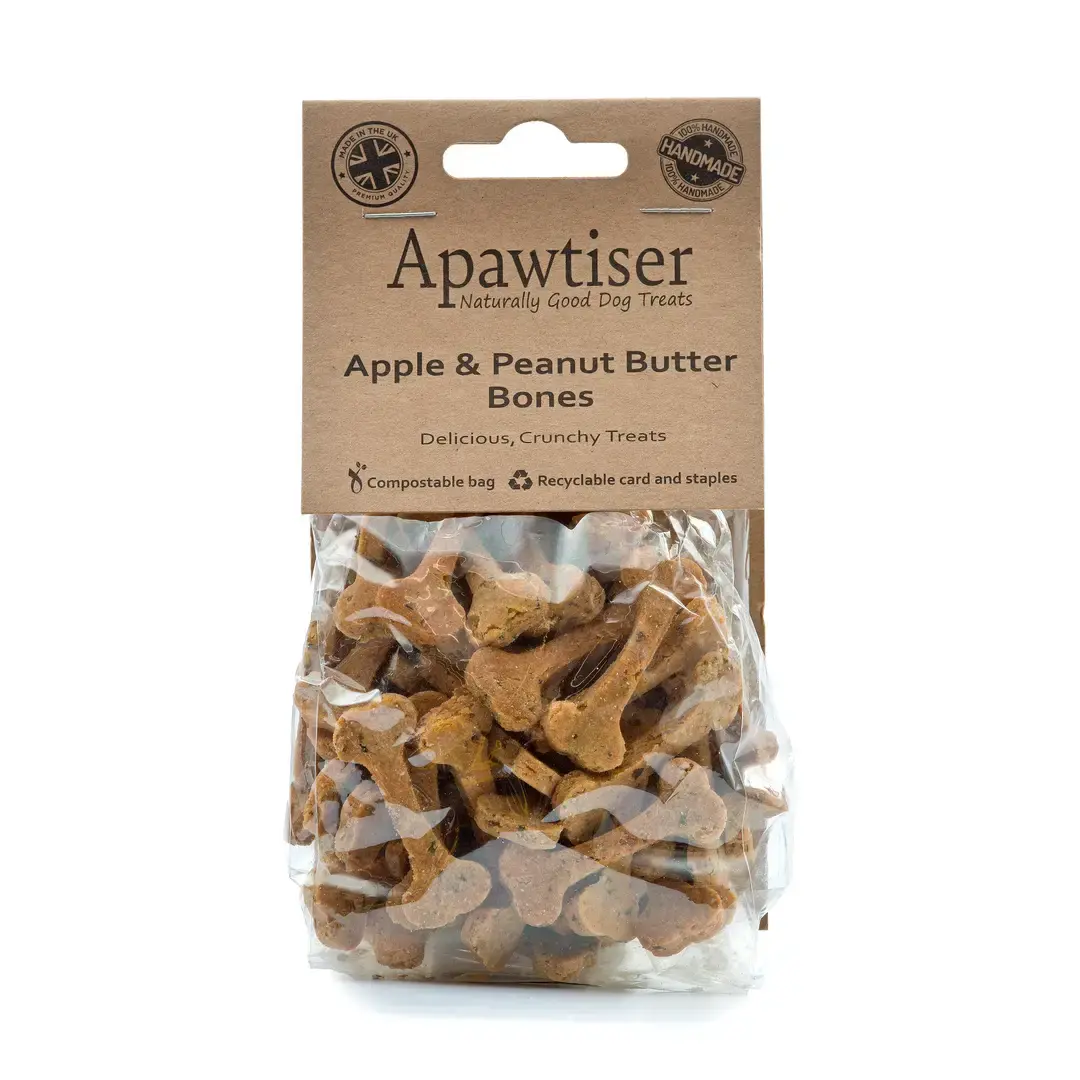 Apawtiser Apple & Peanut Butter Bone 100g | Dog Treats