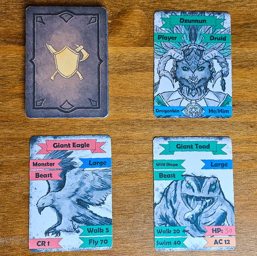 Event Play Card Example Print and Play Card Template | Dandmadeeasy
