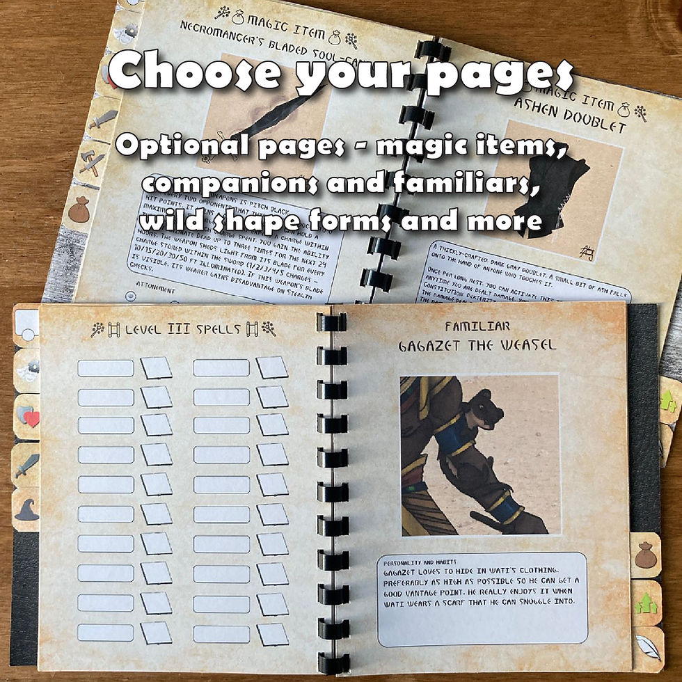 Thumbnail: Printable 5E Character Journal Bundle | All Files