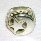 Silver Round Star and Crescent Nugget