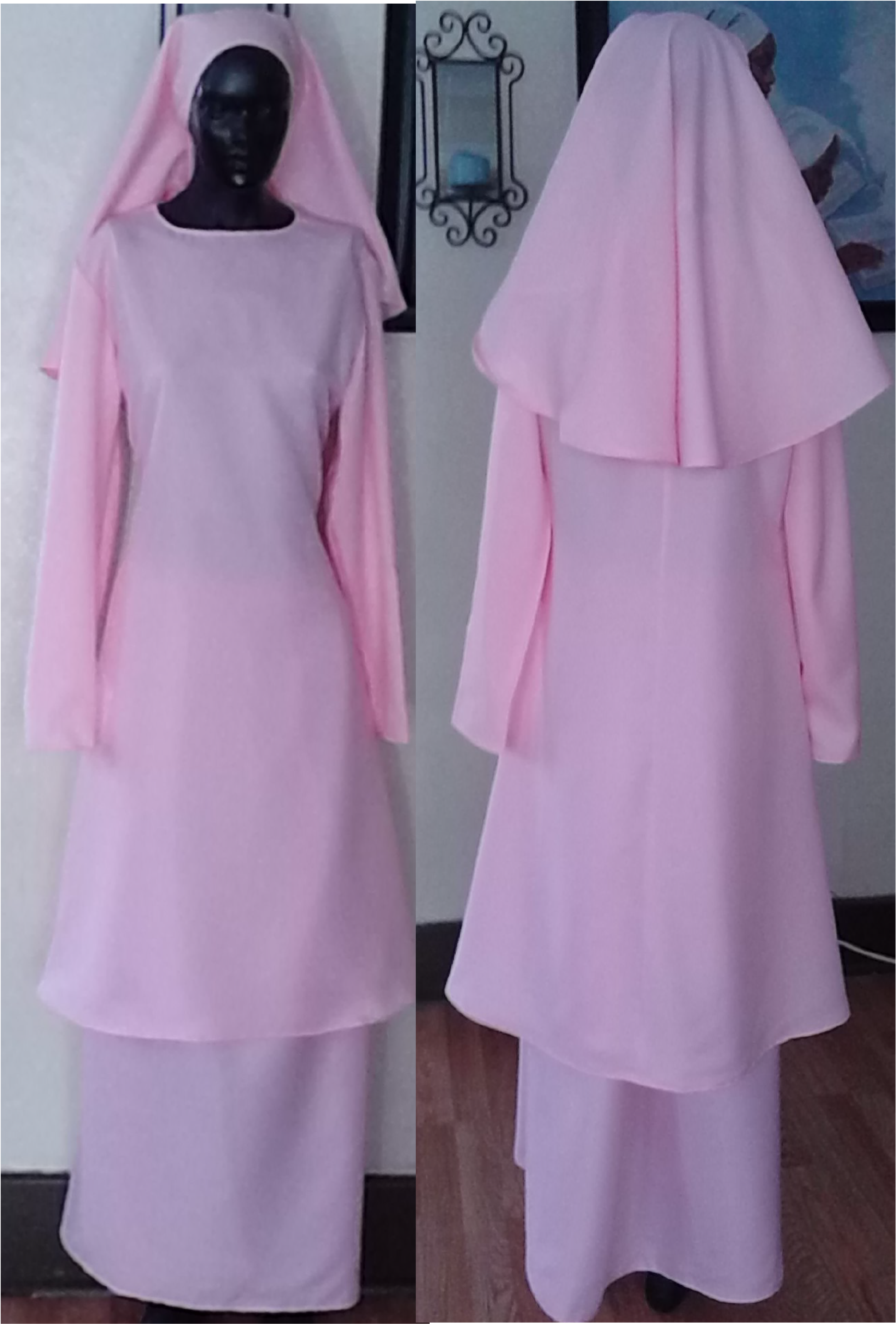 Pink Crepe 3-piece Garment