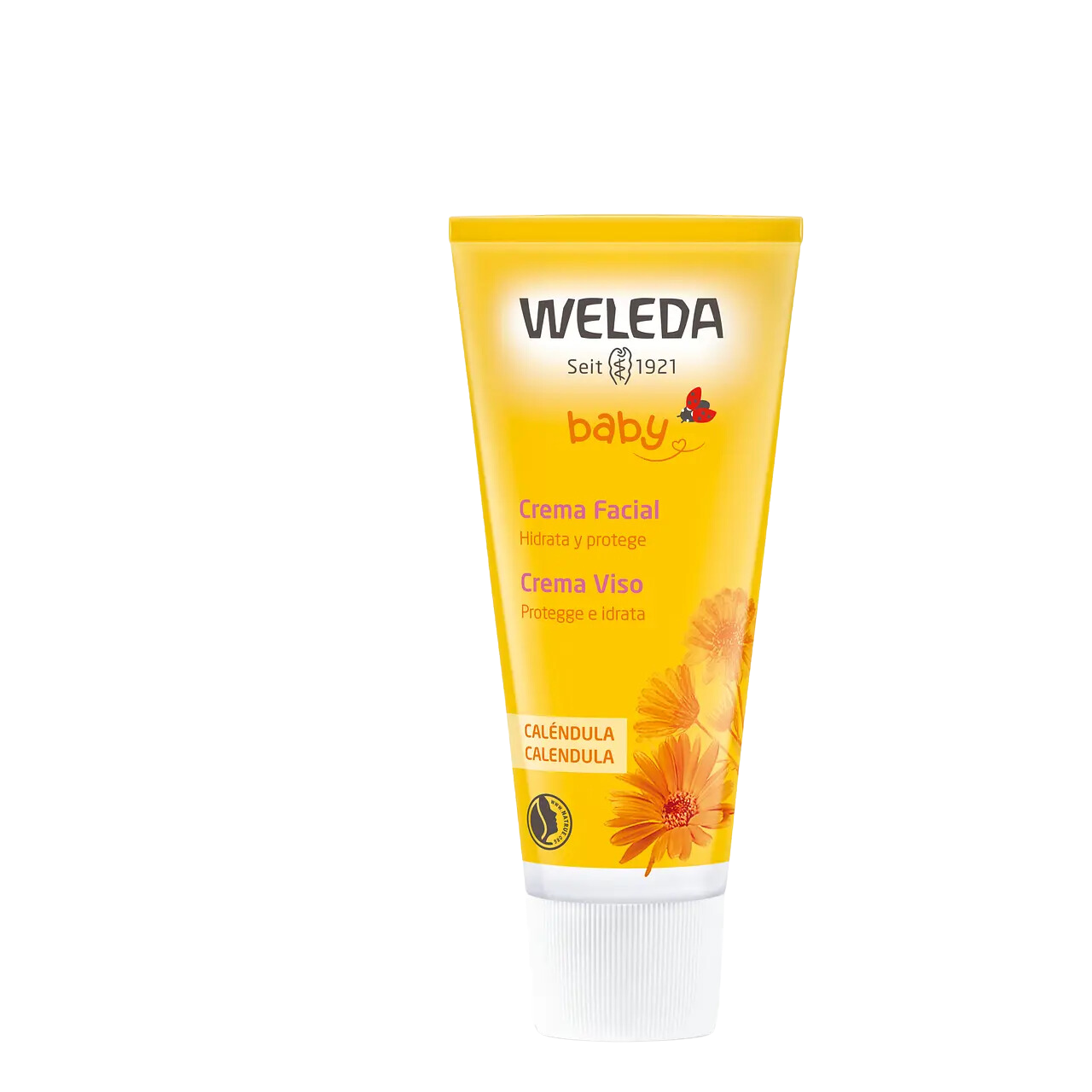 Crema Facial de Caléndula Weleda 50 ml, hidratante natural y protectora para bebés, niños y pieles sensibles