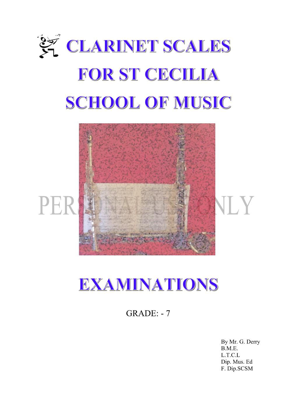 Clarinet Scales St. Cecilia Grade 7