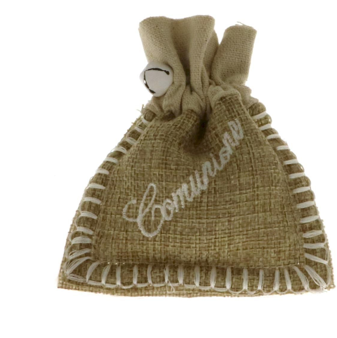 Portaconfetti Sacchettino Juta- Comunione/Cresima