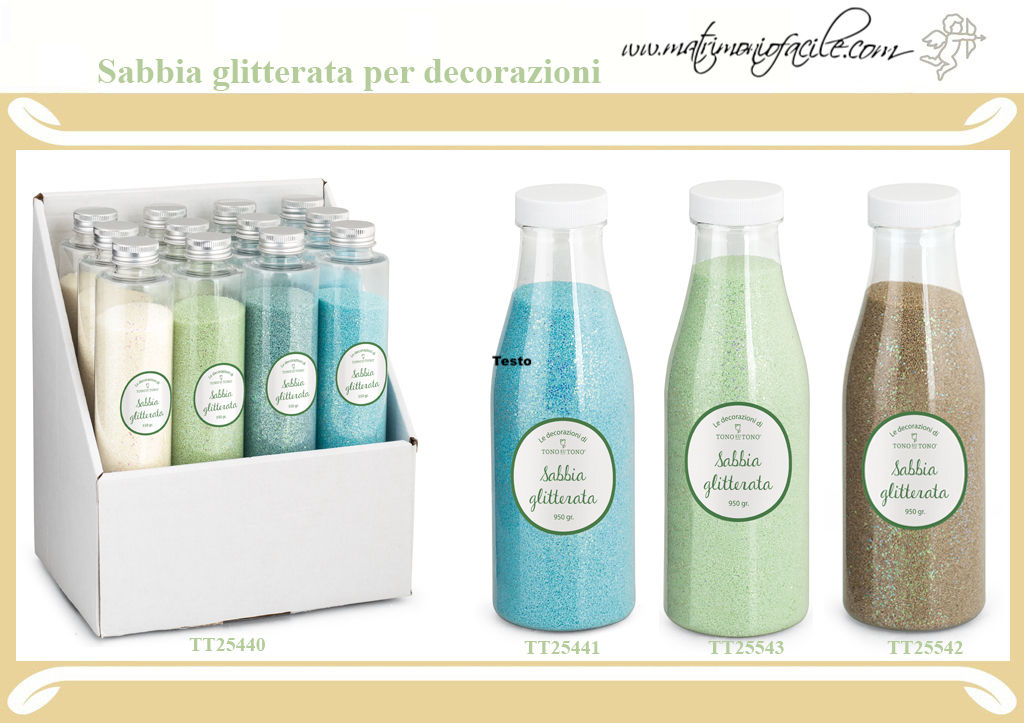 Sabbia glitterata matrimonio