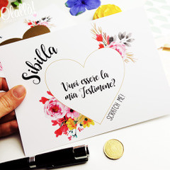 Adesivi Gratta E Vinci A Cuore - 50 Pezzi Oro Per Matrimoni, Compleanni E Eventi