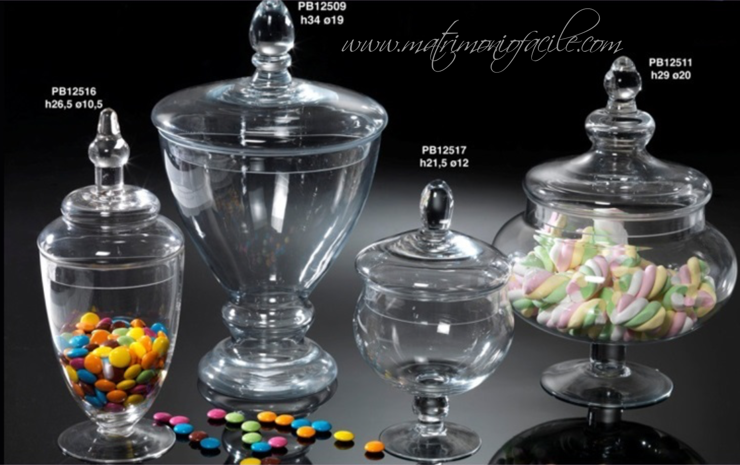 CONTENITORI VETRO - Contenitori confetti confettata