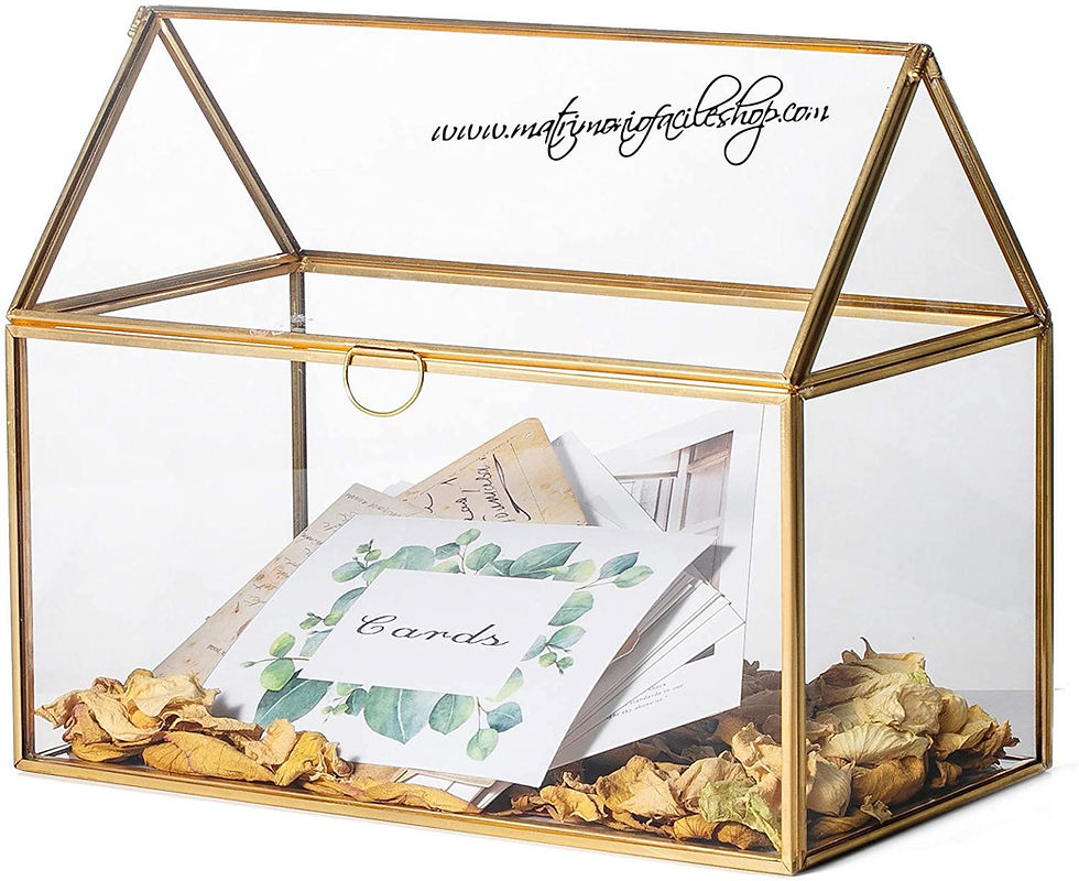 Miniatura: SCATOLA PORTA BUSTE - Vetro e Oro